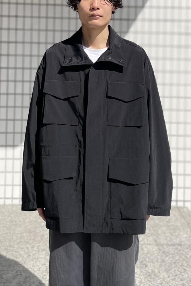 Dull Poplin Military Jacket(BLACK) - H-L Dull Poplin Military Jacket(BLACK) - H-L