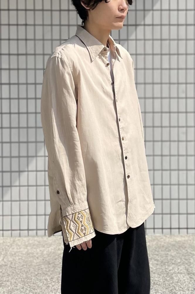 regular collar shirt(beige) - H-L