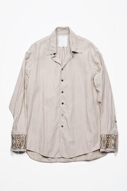 regular collar shirt(beige) - H-L