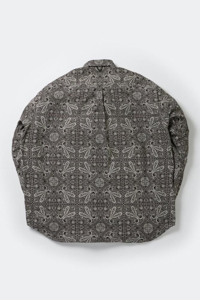 トップス TECH BUTTON DOWN L/S SHIRT PAISLEY TECH BUTTON DOWN L/S SHIRT PAISLEY #BROWN [BE-81024