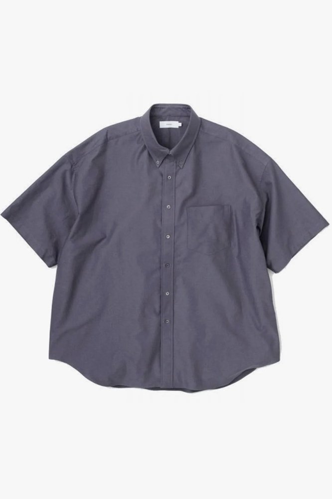 Oxford S/S Oversized B.D Shirt(GRAY)