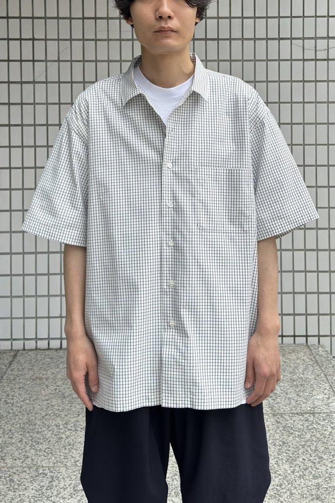 Open Collar S/S Shirt(White)