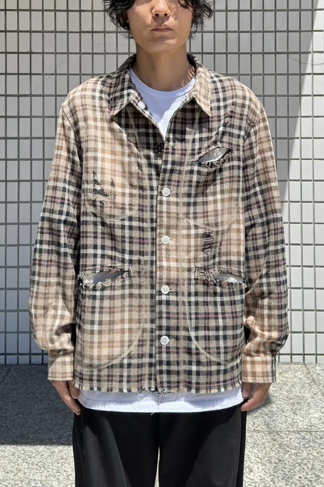 ジャケット・アウター KHOKI Vintage finished reversible shirt Vintage Finished Reversible Shirt(Black) - H-L