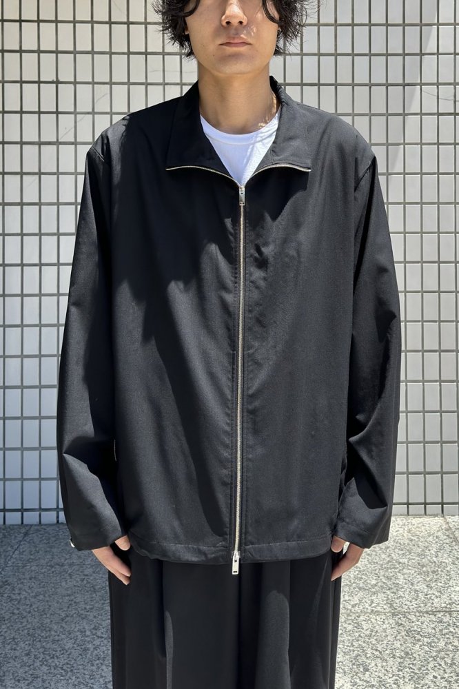 2/80 ORGANIC WOOL TYPEWRITER GYM JACKET(BLACK)