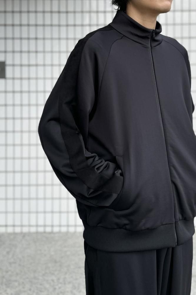 NYLON JERSEY TRACK JACKET(BLACK) - H-L