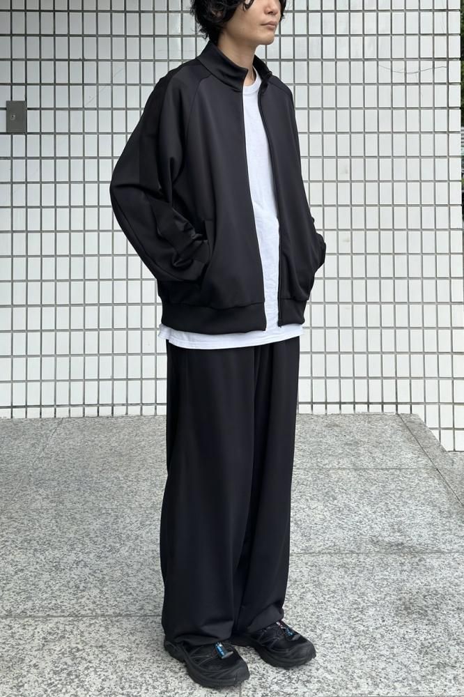 NYLON JERSEY TRACK JACKET(BLACK) - H-L NYLON JERSEY TRACK JACKET(BLACK) - H-L