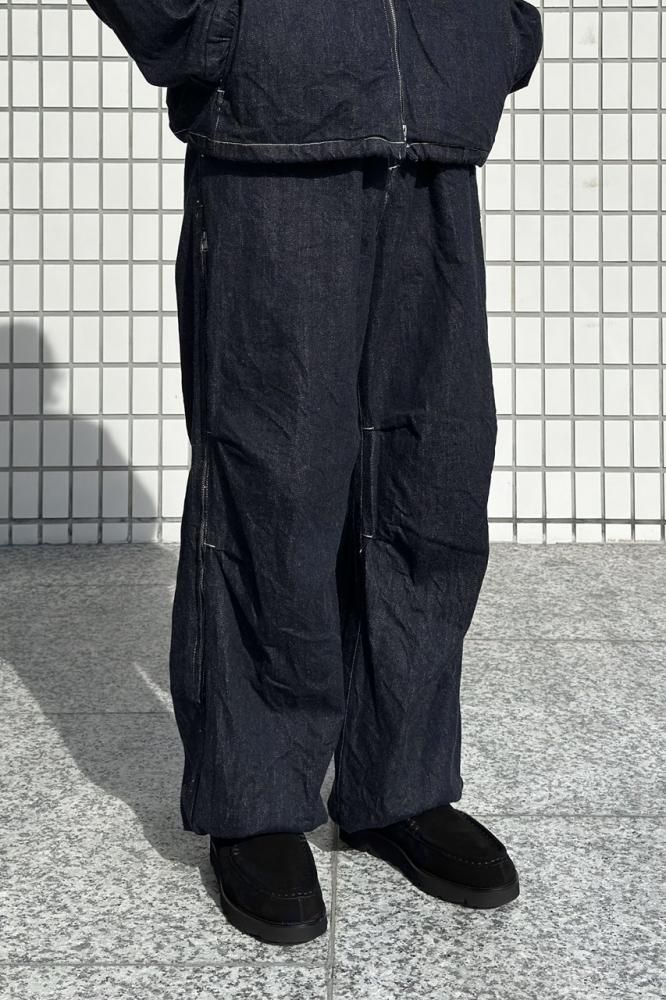 ECO DENIM SIDE ZIP EASY TROUSERS(INDIGO) - H-L