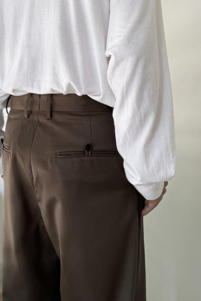UW1140 - Wool Wide Slacks(BROWN) - H-L