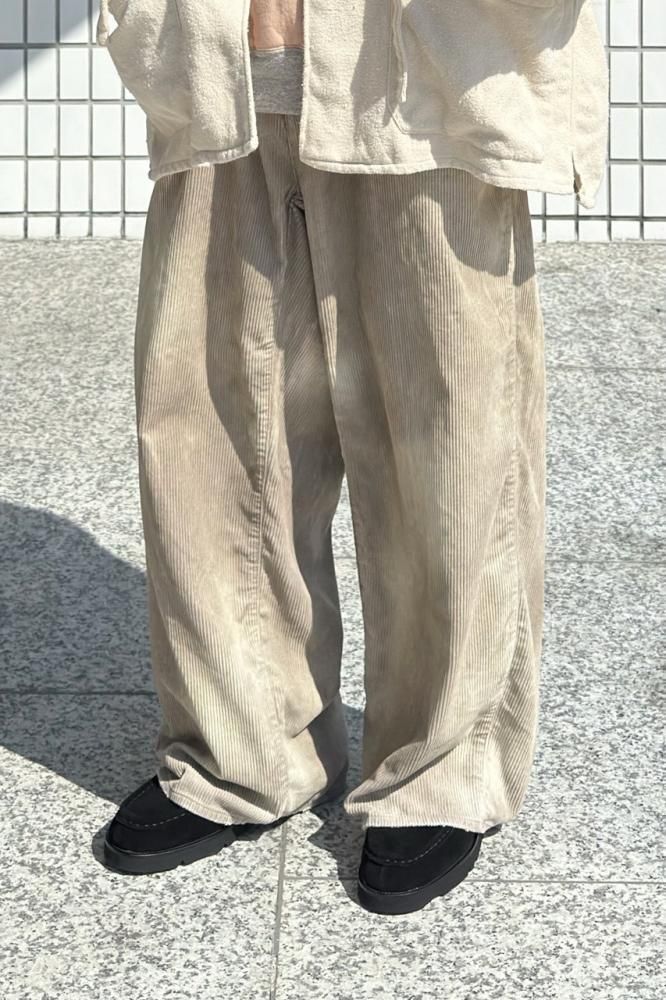 CORDED VELVETEEN PAINTER PANTS(GRAY) - H-L