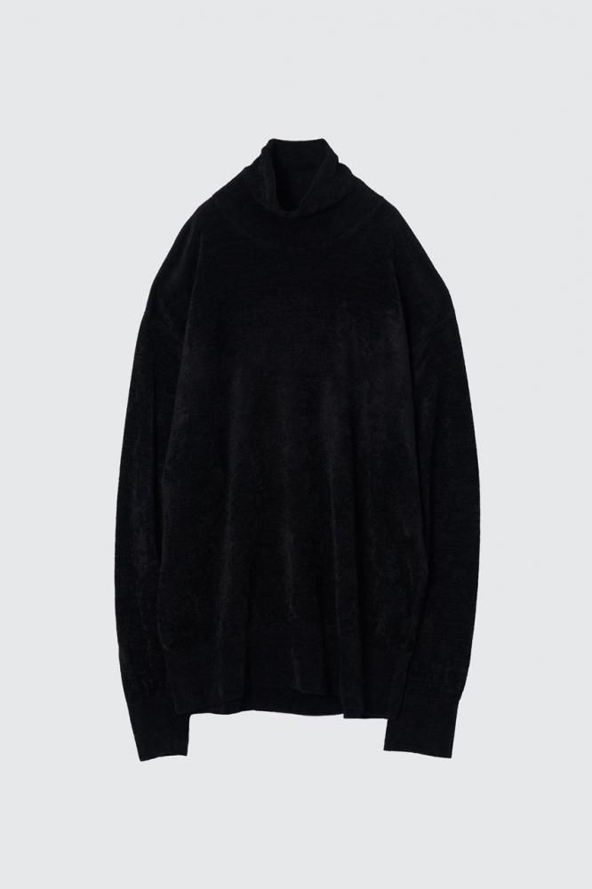 MOLEYARN TURTLENECK SWEATER(BLACK)