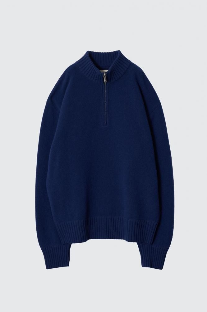 HALF ZIP PULLOVER SWEATER(ROYAL BLUE) - H-L