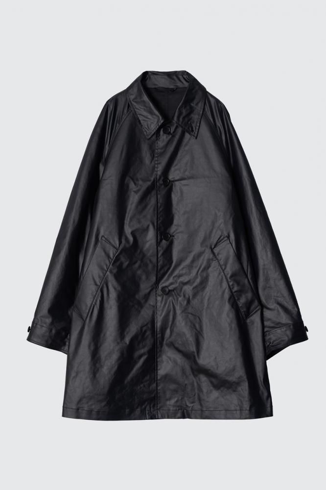 LEATHER-LIKE CAR COAT(BLACK) - H-L