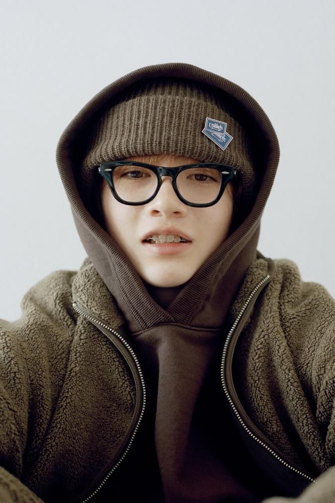 新品Unlikely Split Raglan Sleeve Hoodie S Unlikely Split Raglan Sleeve Hoodie(Beige) - H-L