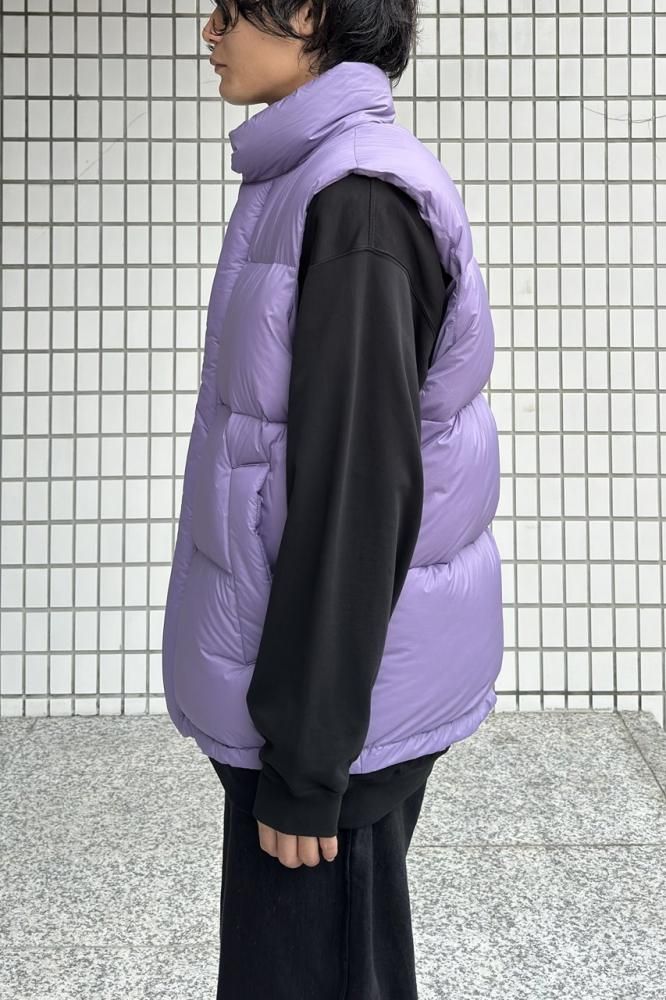 SUPER LIGHT NYLON RIPSTOP DOWN VEST(PURPLE) - H-L SUPER LIGHT NYLON RIPSTOP DOWN VEST(PURPLE) - H-L