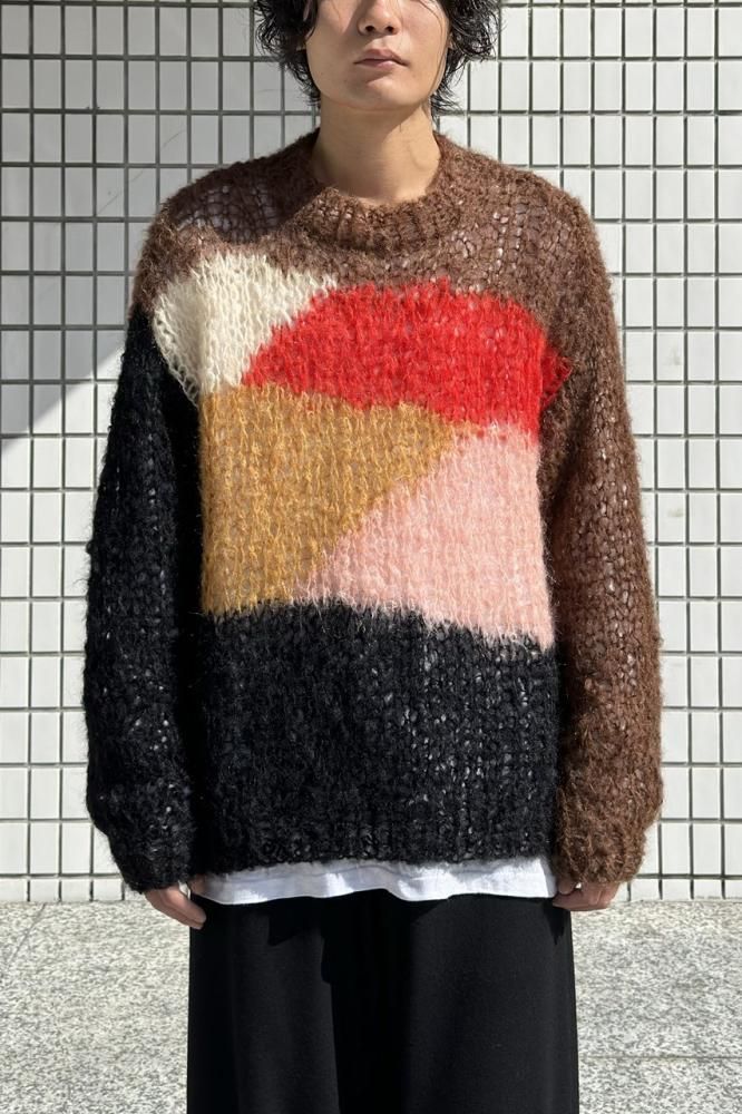 US2461 - Mohair Pullover Knit(BROWN MULTI) - H-L US2461 - Mohair Pullover Knit(BROWN MULTI) - H-L