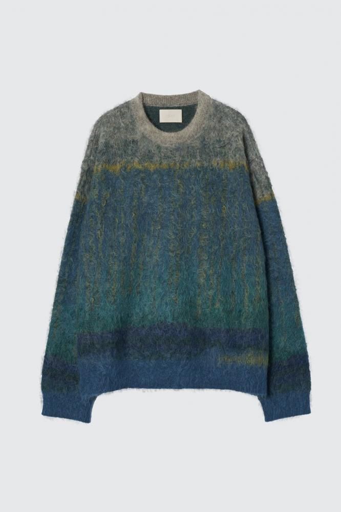 TREE JAQUARD MOHAIR SWEATER(GREEN)