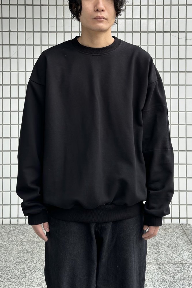 CREW NECK SWEAT-SHIRT(BLACK)