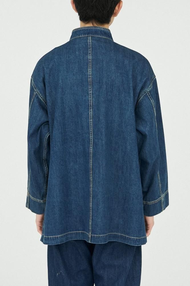 CORPORATE DENIM KUNG-FU COVERALL(FADE INDIGO) - H-L CORPORATE DENIM KUNG-FU COVERALL(FADE INDIGO) - H-L