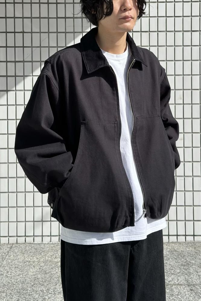 Short Zip Up Work jacket(Black) - H-L