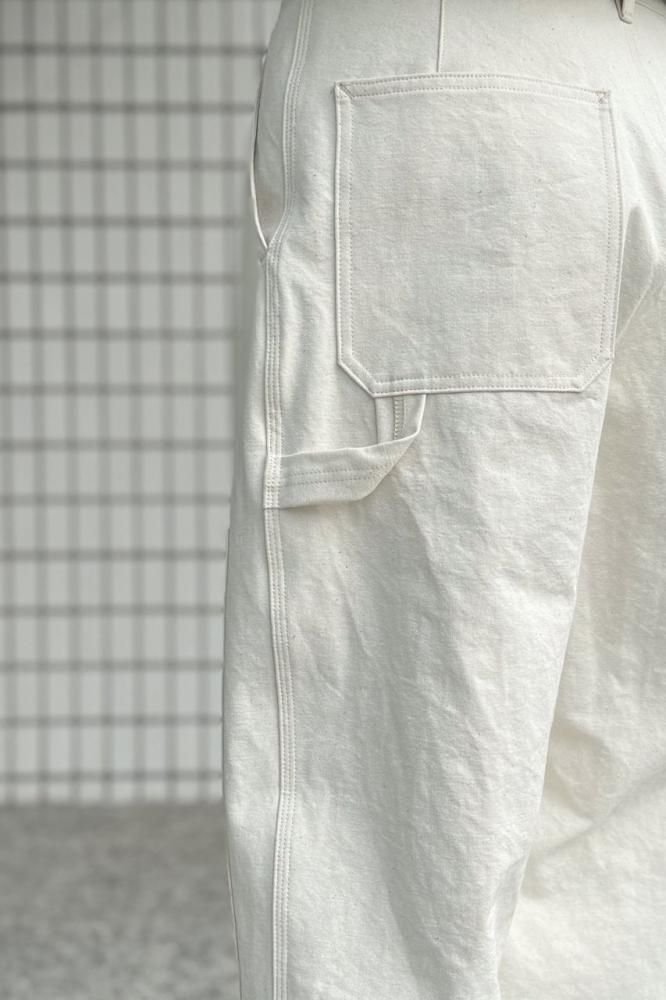 ENGINEERED PANTS -ORGANIC COTTON CANVAS-(WHITE) - H-L