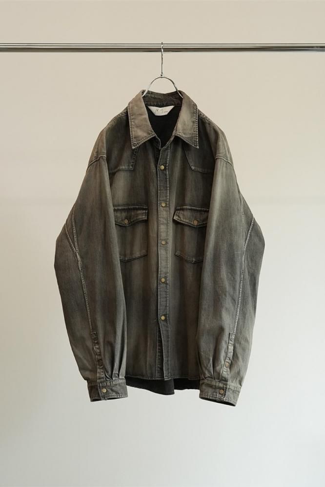 DENIM WESTERN SHIRT(BLACK) – ANCELLM