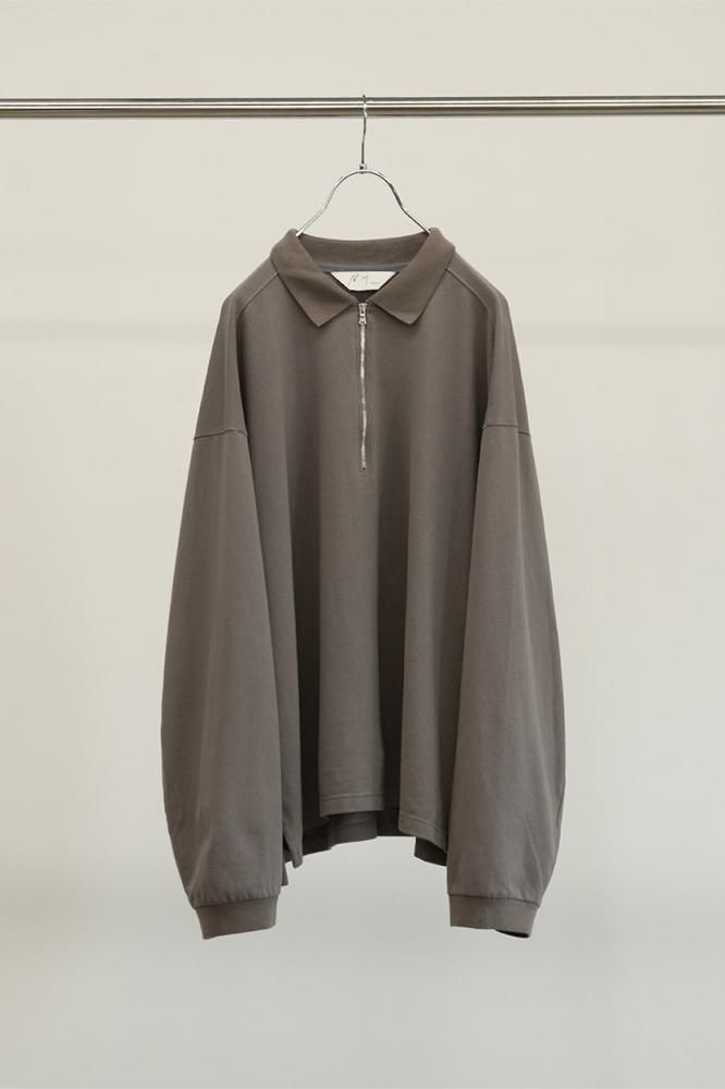 祝開店！大放出セール開催中 LS POLO ZIP HALF SHIRT(GRAY) H-L - トップス