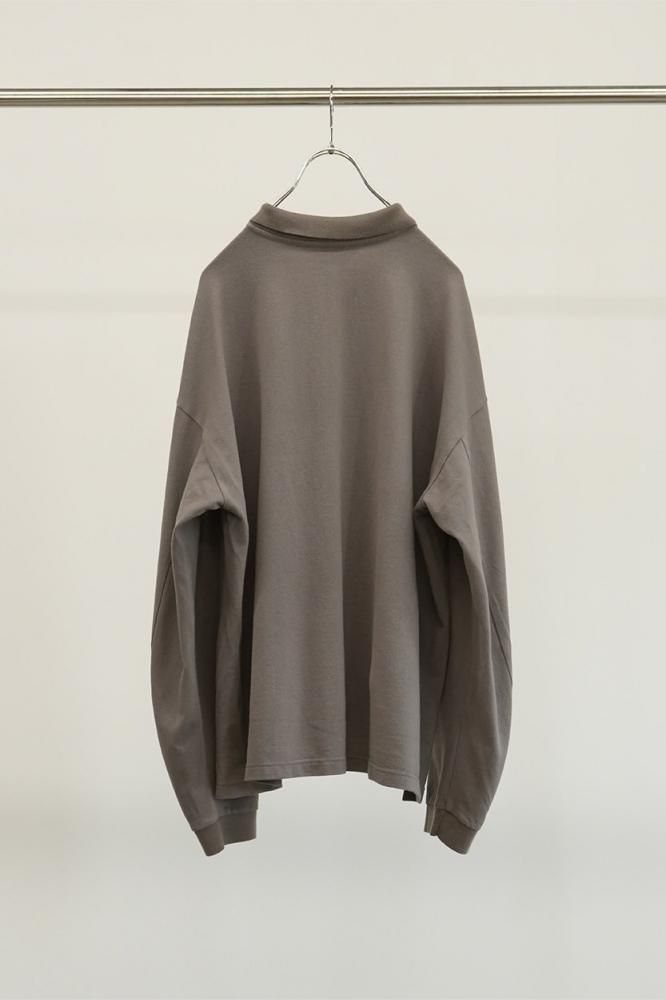 HALF ZIP POLO LS SHIRT(GRAY) - H-L