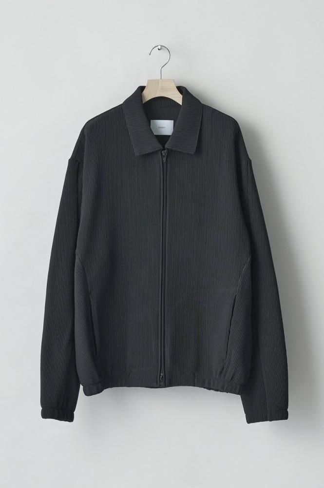 GRADATION PLEATS TWIST SLEEVE ZIP JACKET(BLACK) - H-L
