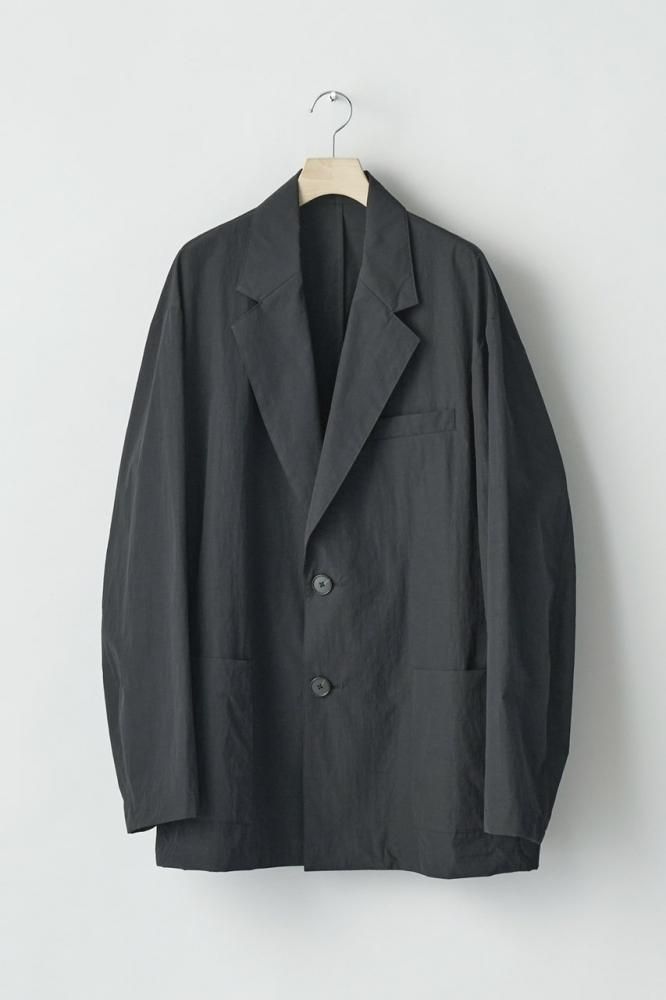 WINDPROOF NYLON SINGLE BREASTED JACKET(BLACK) - H-L