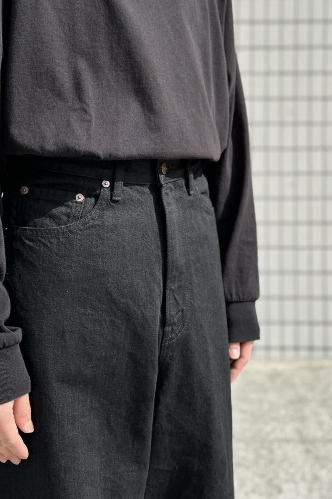 UW1157 - 12.5oz Wide Denim Five Pocket Pants(BLACK) - H-L UW1157 - 12.5oz Wide Denim Five Pocket Pants(BLACK) - H-L