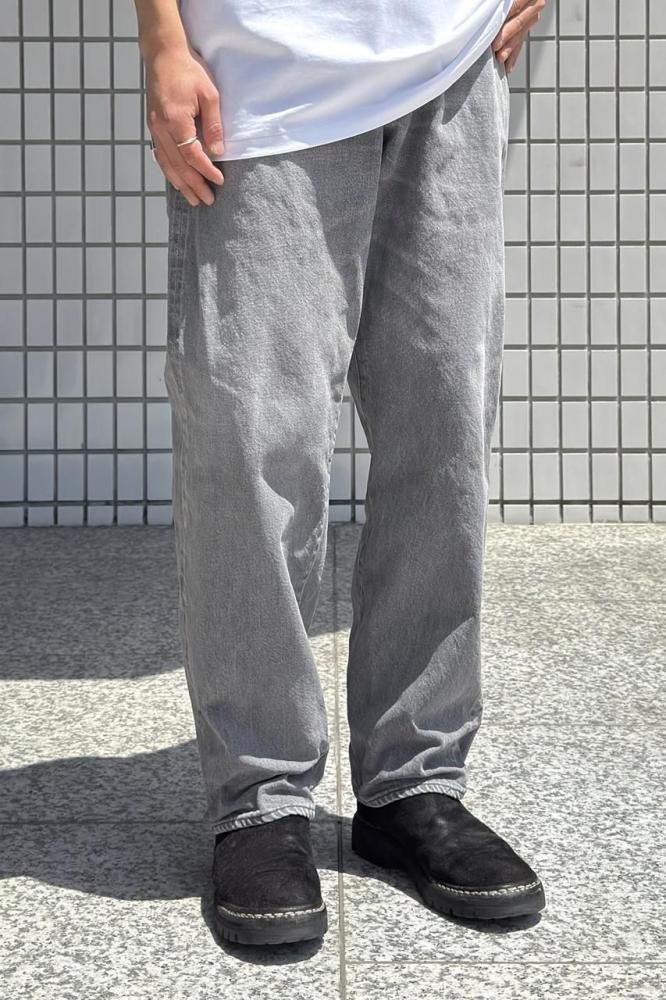 5P Zipper Front Denim Pants(BLACK VINTAGE WASH) - H-L