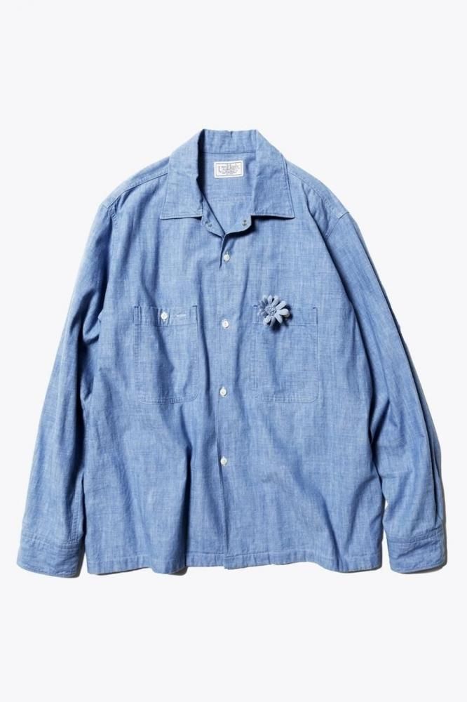 Unlikely wool tropical 半袖シャツ ネイビー 5thデリバリーはトロピカルウールの半袖シャツ。Unlikely | 1989