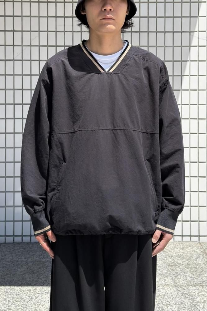 ANCELLM | アンセルム HENLEY PULL OVER SHIRT(BLACK) / ヘンリープル