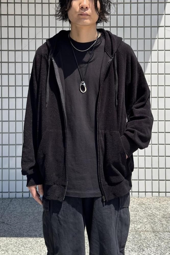 COMOLI ジップアップパーカー サイズ4 黒　2024aw 美品 COMOLI コットン裏毛 ジップパーカ | 大阪心斎橋のメンズ洋服の