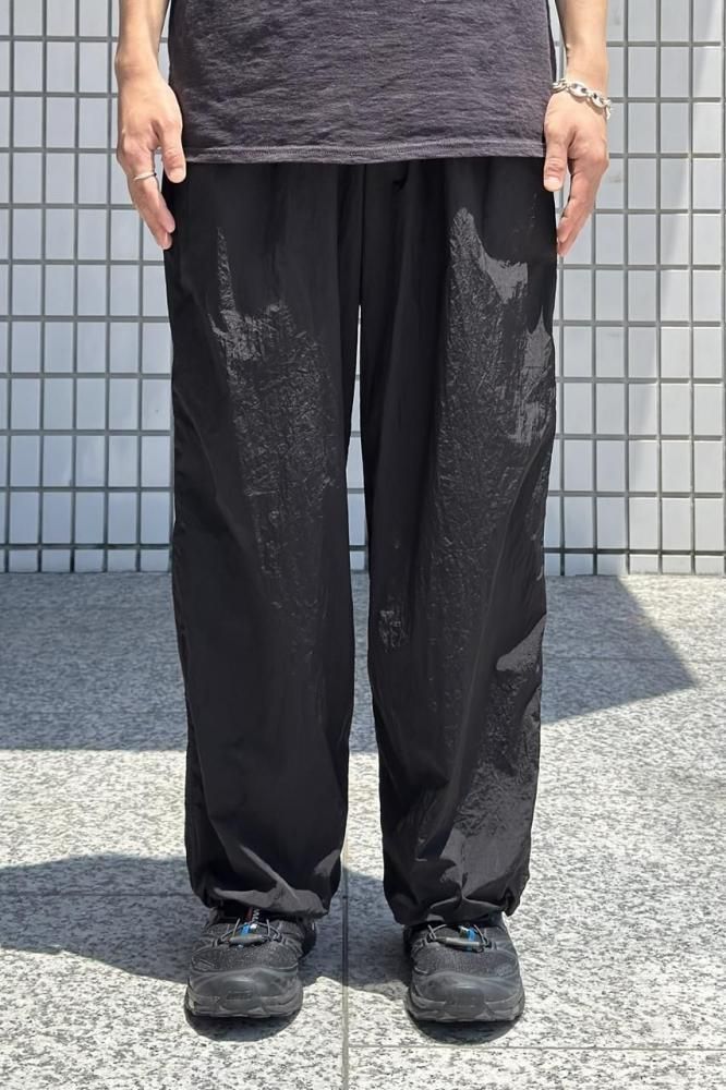 HAND DYED NYLON UTILITY PANTS(BLACK)