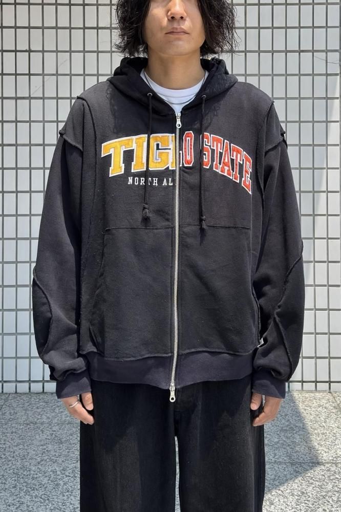 REMAKE ZIP HOODIE(BLACK-A)