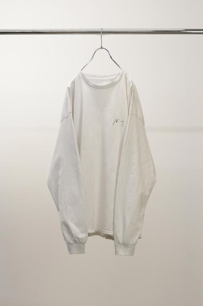 EMBROIDERY DYED LS T-SHIRT(WHITE) - H-L