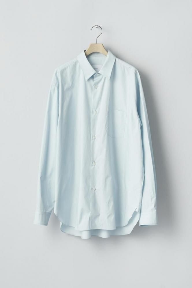 SUVIN COTTON OVERSIZED REGULAR COLLAR SHIRT(OFF BLUE)