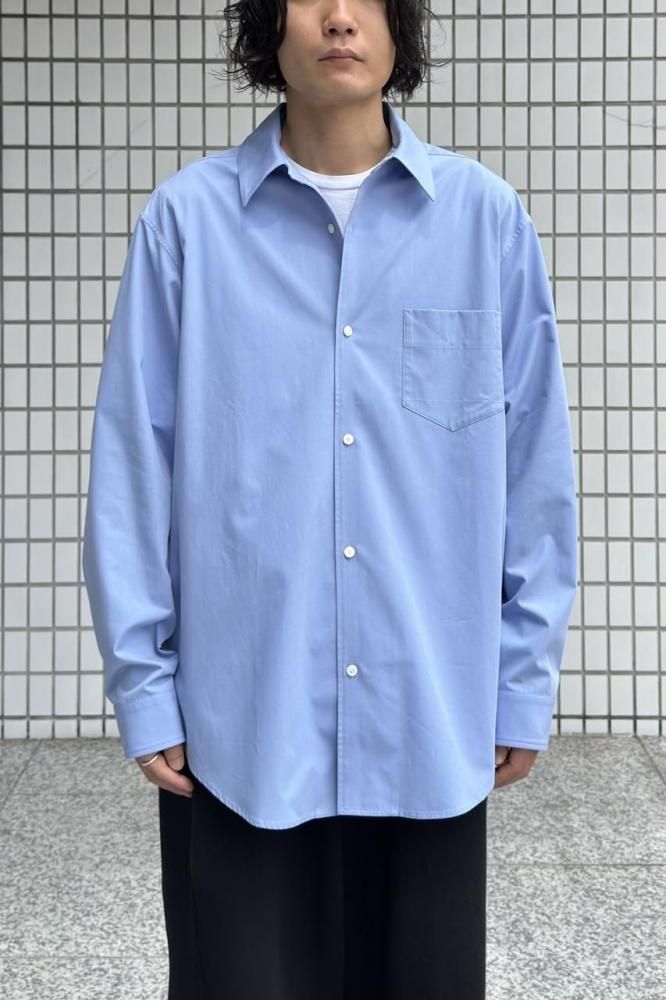 Organic Cotton&Cupro Classic Shirt(Sax)