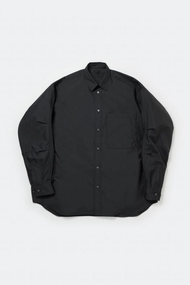 TECH REGULAR COLLAR SHIRT L/S(BLACK)