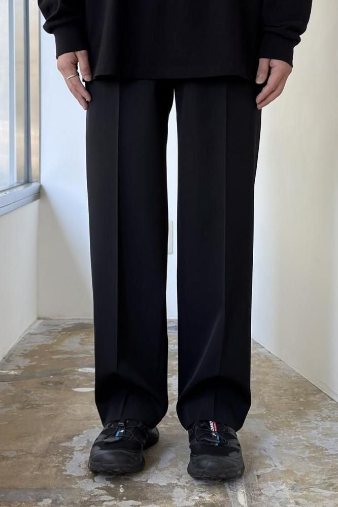 LIGHT WOOL MAX GABARDINE SLACKS(TOP BLACK)