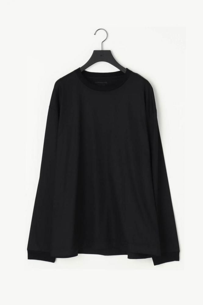 36G Wool L/S Tee(BLACK -Night Black-)