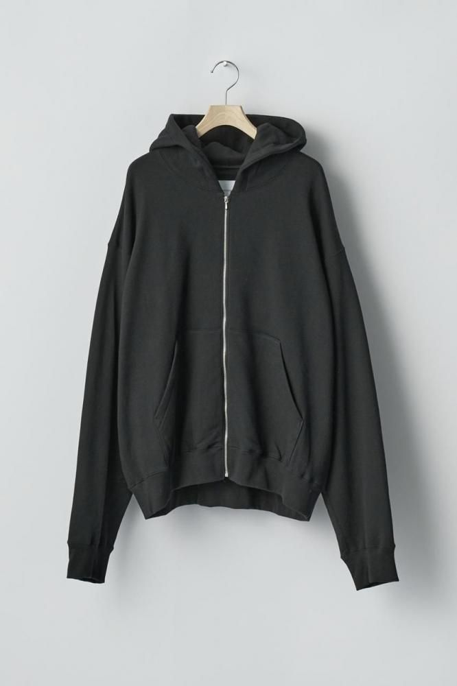 YAK/COTTON SWEAT ZIP HOODY(BLACK)