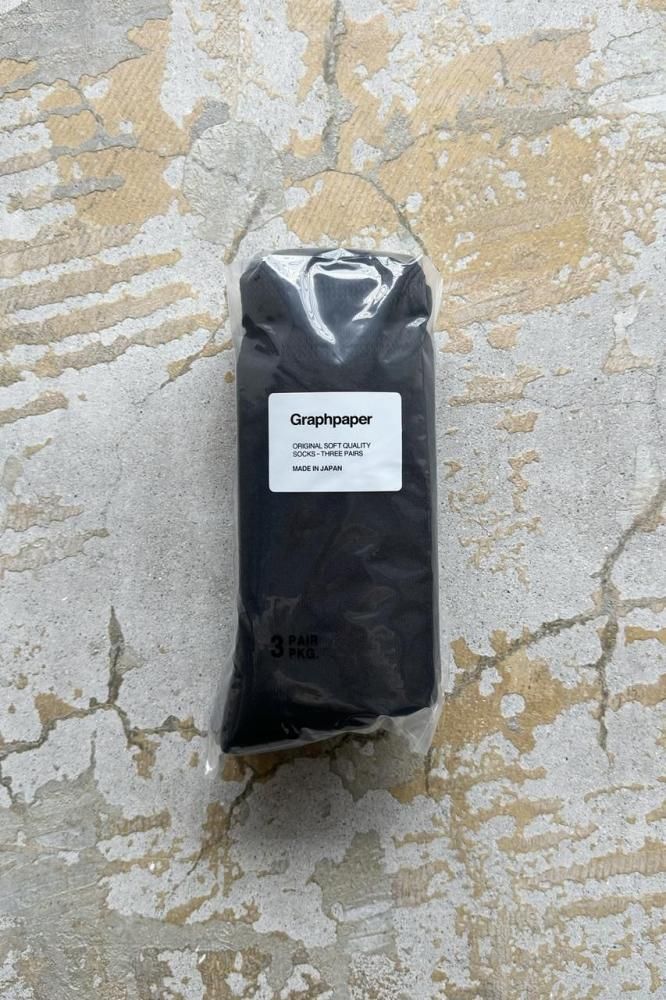 Graphpaper 3-Pack Socks(BLACK)