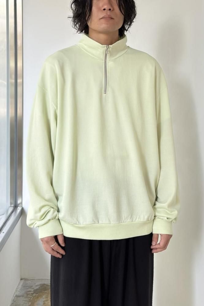 AURALEE ハーフジップニット　M Elasticated Sweat Half Zip Pullover in Purple