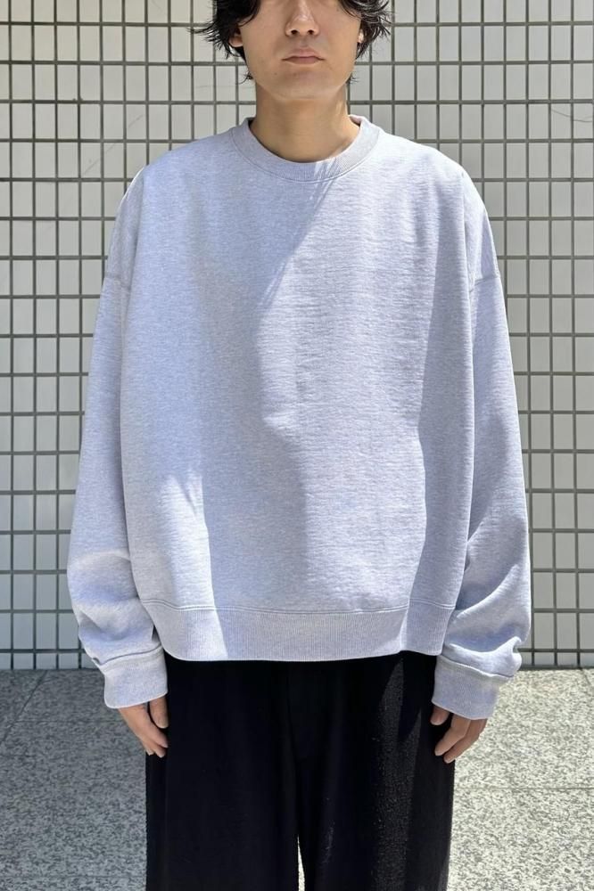 ORGANIC COTTON HEAVY FLEECE HUGE SWEAT SHORT(ASH GRAY)