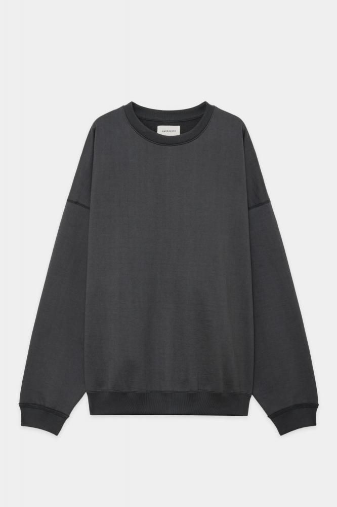 ORGANIC COTTON HEAVY FLEECE HUGE SWEAT(FOREST GREY)