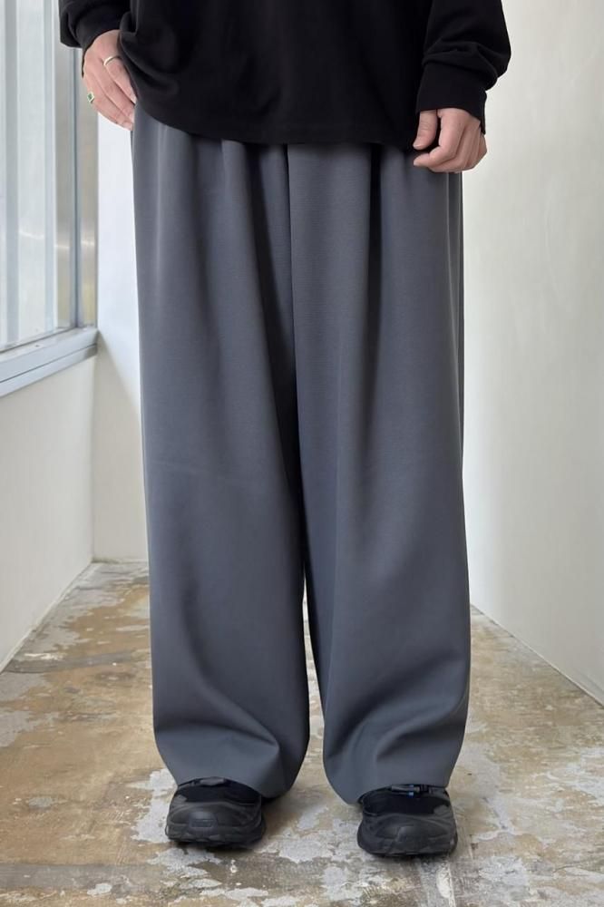 ORGANIC WOOL SURVIVAL CLOTH TRIPLE PLEATED WIDE TROUSERS