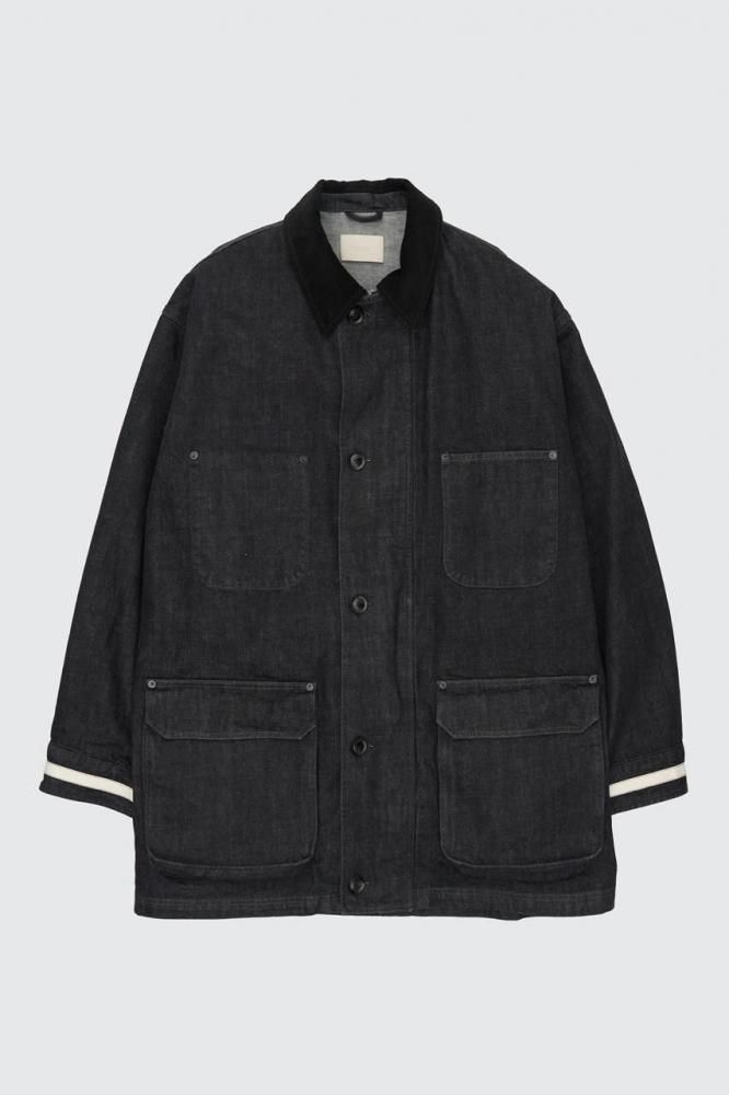 Denim Coverall Half Coat(BLACK)
