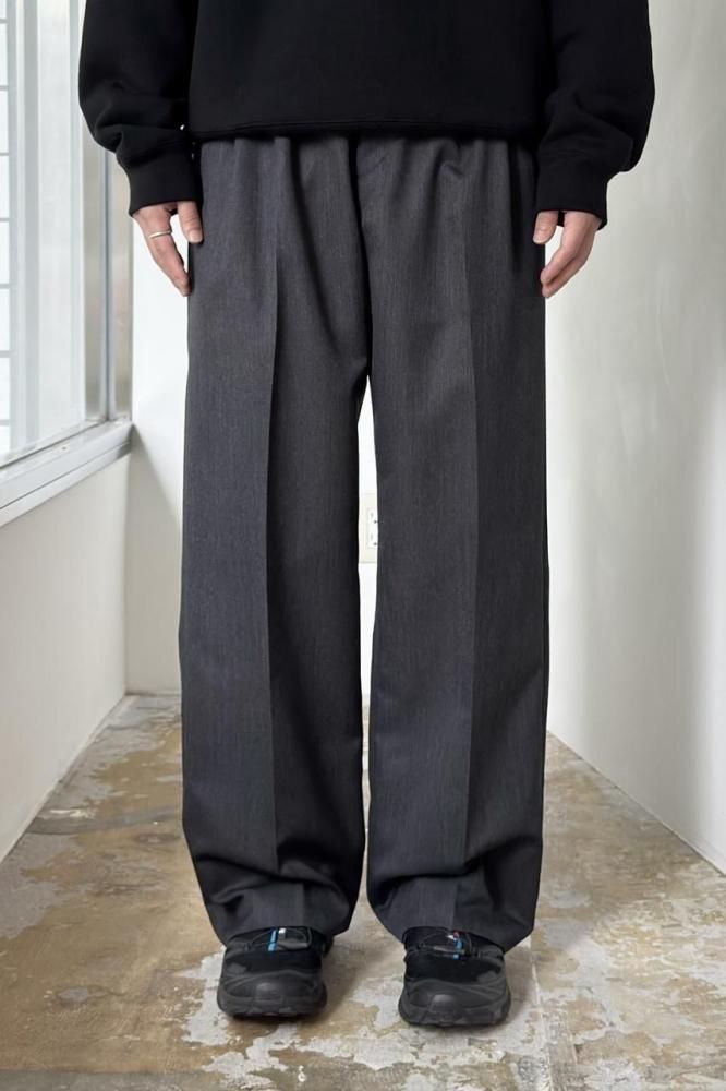 Wool&Mohair Gabardine Trousers(Dark Gray)